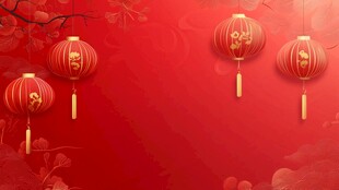 喜庆红灯笼 传统佳节氛围