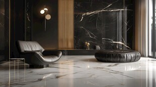 现代奢华风客厅室内一角