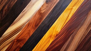 多彩木纹拼接的视觉盛宴