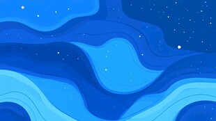 蓝色梦幻星空海浪背景图