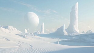 外星冰雪世界奇幻景观