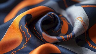 色彩斑斓的时尚印花丝巾