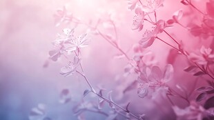 梦幻粉紫花卉背景图