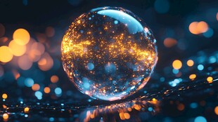 梦幻发光球体科技氛围感