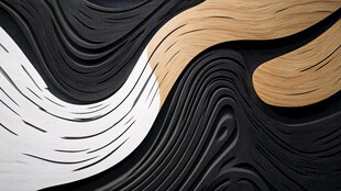 黑白木纹交织抽象纹理