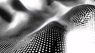 黑白波点动感抽象图案