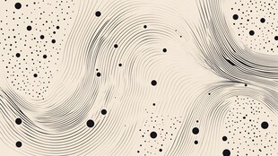 黑白波点线条抽象背景图