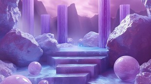 梦幻紫色神秘奇幻场景