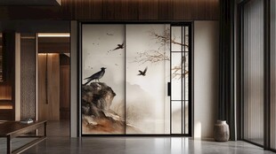 中式写意风格推拉门设计