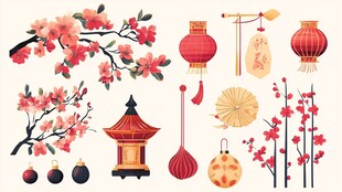 中式传统元素装饰集合