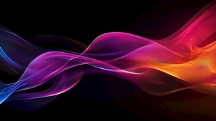 炫彩流动光波背景图