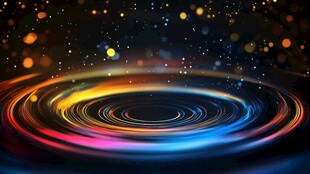 炫彩动感环形光效背景图