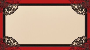 复古红黑花纹边框背景图
