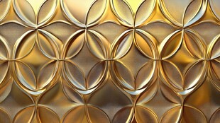 金色圆形立体纹理背景