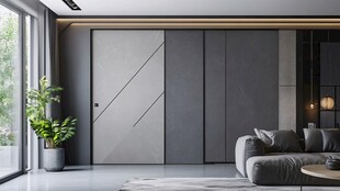 现代简约风客厅衣柜设计