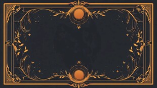 黑金复古边框装饰图案