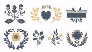 花卉装饰元素图集合