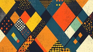 几何图案构成的多彩抽象背景