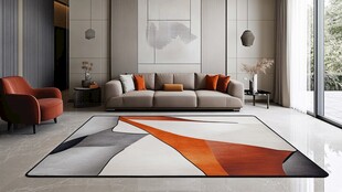 现代客厅的时尚地毯搭配