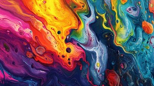 绚丽多彩流体艺术画面