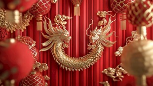 金龙贺岁 中式喜庆装饰