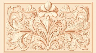 欧式古典花纹浮雕图案