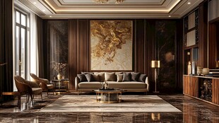 奢华大气的现代客厅空间