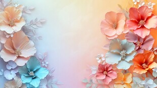 梦幻缤纷花朵背景图