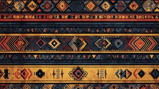 民族风几何图案织物纹理