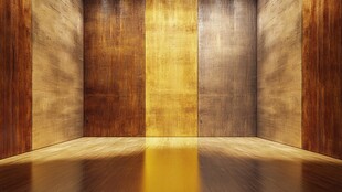 木质纹理的空旷室内空间