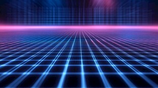 科技感霓虹网格未来空间