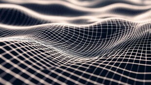 三维网格波浪纹理背景