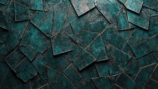 青绿色碎块拼接纹理背景