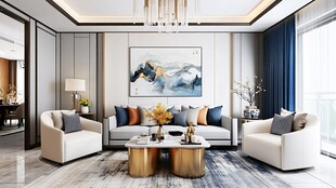 现代简约风客厅优雅景致