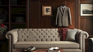 复古绅士风客厅家居场景