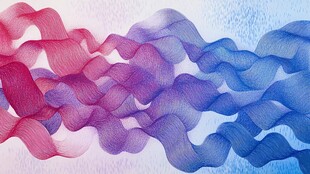 彩色波浪纹理艺术背景图