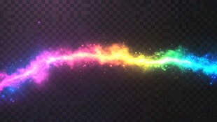 绚丽彩色光带特效背景