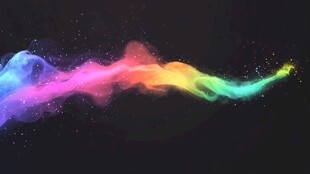 梦幻彩色烟雾流动特效