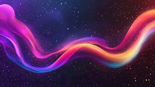 梦幻炫彩星云流动线条