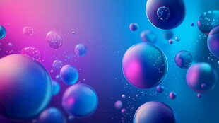 梦幻炫彩气泡背景图