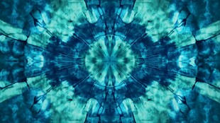 蓝绿色抽象对称花纹图案