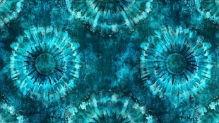 蓝绿色扎染风几何图案纹理