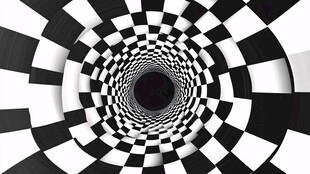 黑白棋盘格视觉旋涡