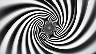 黑白螺旋抽象图案