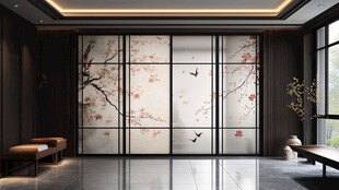 中式雅致屏风装饰的空间