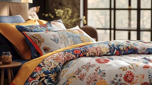 多彩花卉图案精美床上用品