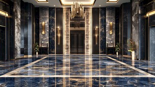 豪华大理石电梯厅室内设计