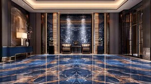 奢华大理石装饰的高端大厅