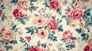 复古花卉图案布料
