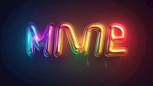 彩色霓虹MIME艺术字体